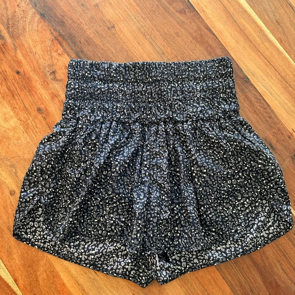 FP Movement by Free People Pants - FP Movement by Free People High Waist Black and Gray Shorts